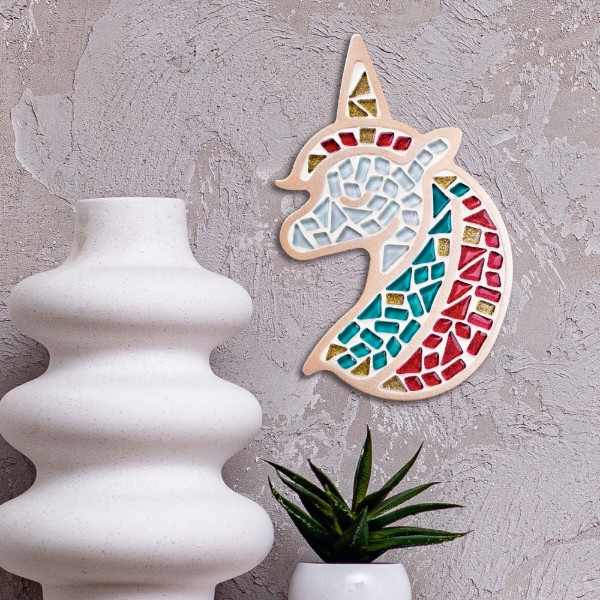 Фото - Стеклянная мозаика Mosaaro Unicorn. Единорог (MA2002)