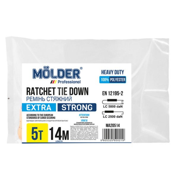 Фото - Стяжний ремінь Molder 5т 14м Molder (MA20514)