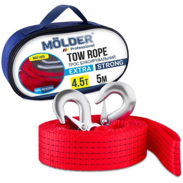 Фото - Буксирувальний трос Molder 4,5т 5м (MA21455)