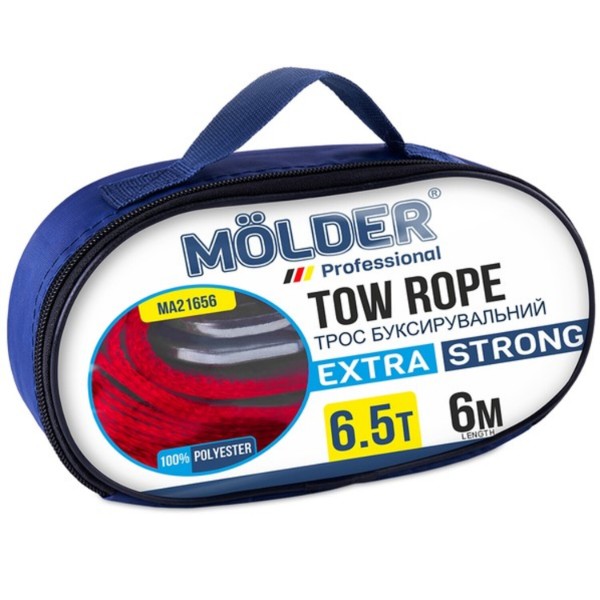 Фото - Буксирувальний трос Molder 6,5т 6м (MA21656)