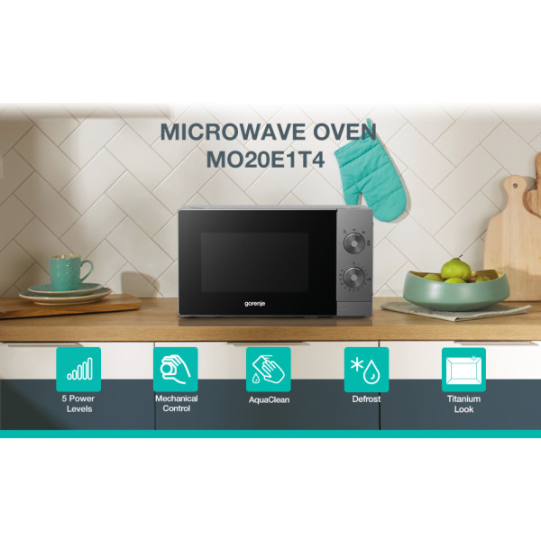 Фото - Мікрохвильова піч (НВЧ) Gorenje MO20E1T4