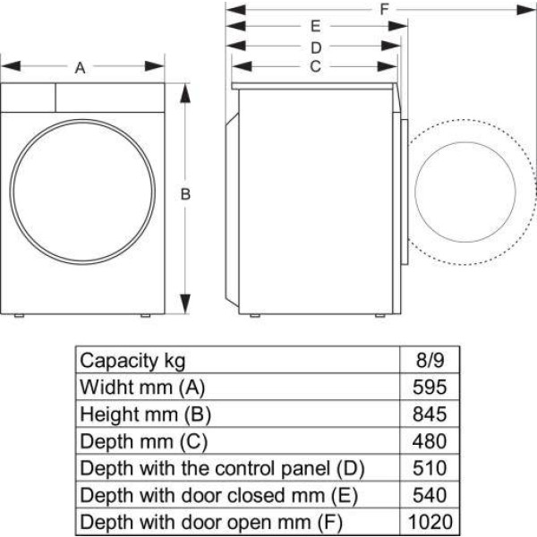 Фото - Пральна машина Hisense WF3S8043BW3/UA
