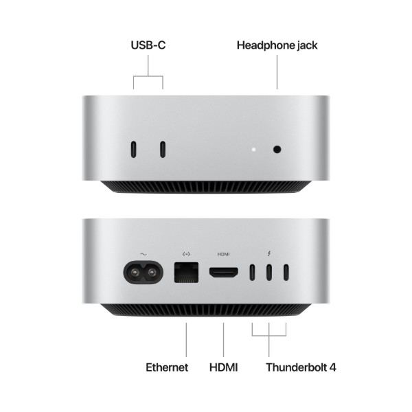 Фото - Настільний комп'ютер Apple Mac mini M4 A3238 10-Core CPU 10-Core GPU 16GB/256GB (MU9D3)
