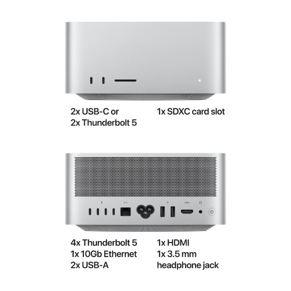 Фото - Настільний комп'ютер Apple Mac Studio A3143 M4 Max 14 core CPU, 32 core GPU, 512GB SSD (MU963)