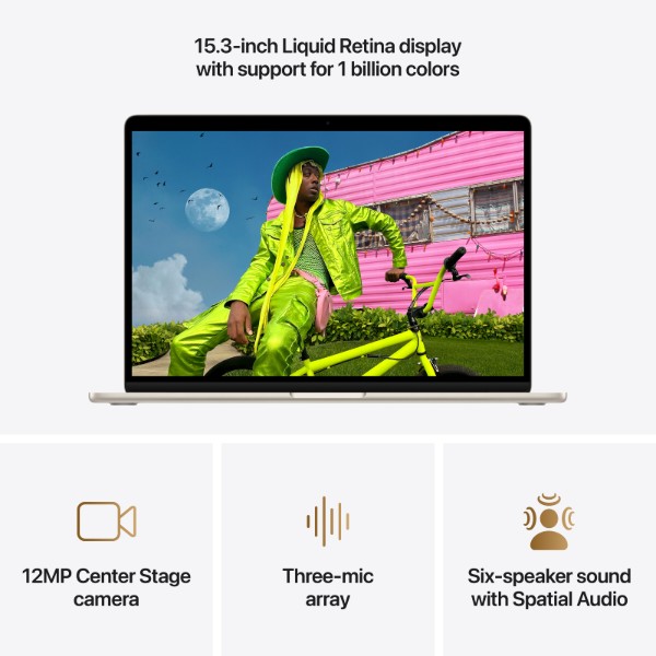 Фото - Ноутбук Apple MacBook Air 15.3 M5 16GB 512GB MDVD4 Starlight