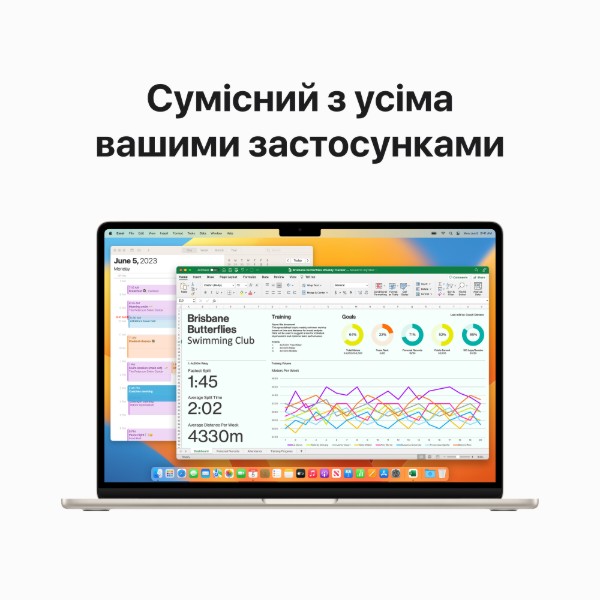 Фото - Ноутбук Apple MacBook Air 15.3'' M2 10-Core GPU 256Gb MQKU3 Starlight