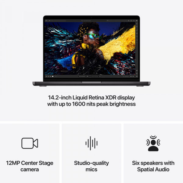 Фото - Ноутбук Apple MacBook Pro 14" M4 16GB/512GB Space Black (Відновлений, Майже новий)