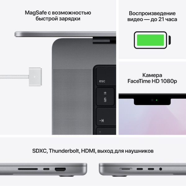 Фото - Ноутбук Apple MacBook Pro 14'' M1 Pro 1TB MKGQ3 Space Gray