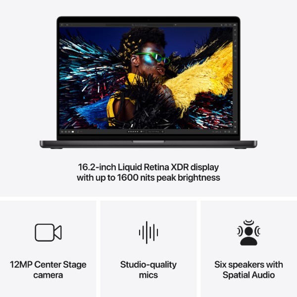 Фото - Ноутбук Apple MacBook Pro 16" M4 Max 36Gb/1Tb Space Black (Відновлений, Як новий)