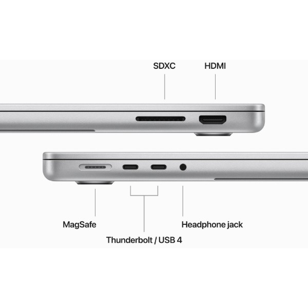 Фото - Ноутбук Apple MacBook Pro 14'' M3 8-core CPU 10-core GPU 512Gb MR7J3 Silver