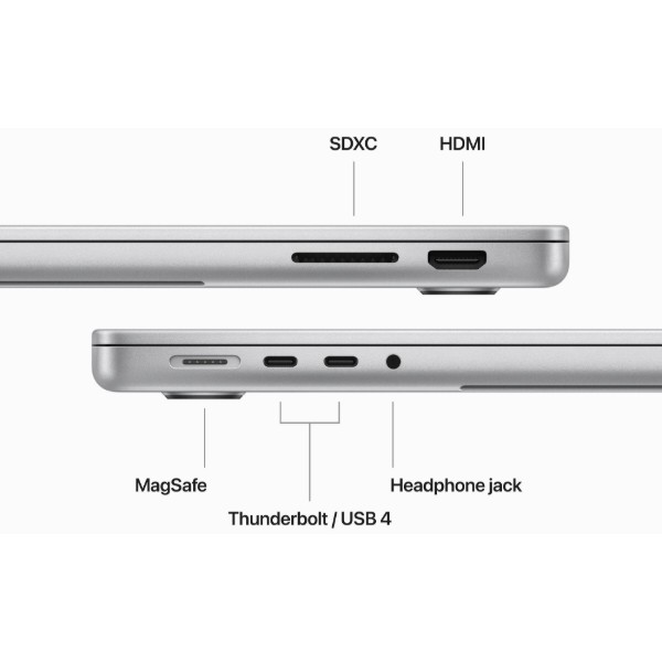 Фото - Ноутбук Apple MacBook Pro 14'' M3 8-core CPU 10-core GPU 1Tb MR7K3 Silver