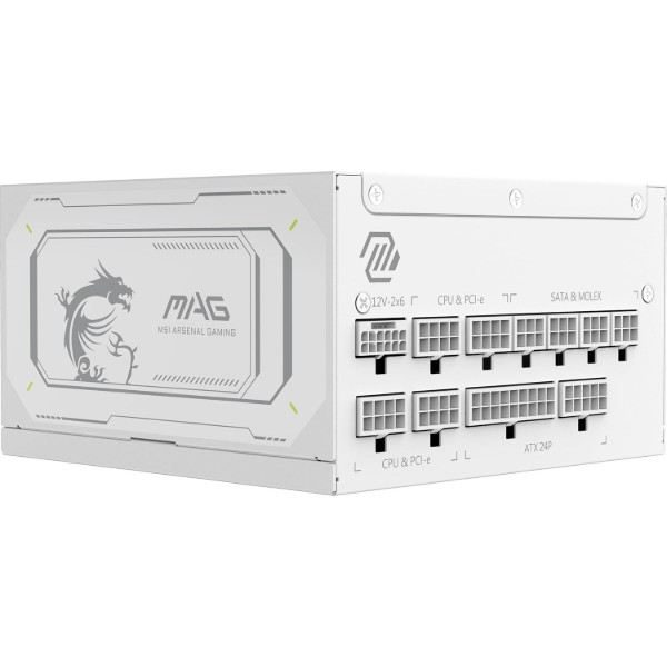 Фото - Блок живлення для ПК MSI MAG A1000GL PCIE5 White 1000W
