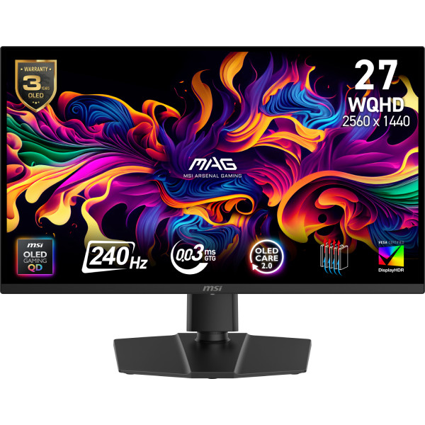 Фото - Монітор ігровий MSI MAG 271QP QD-OLED X24