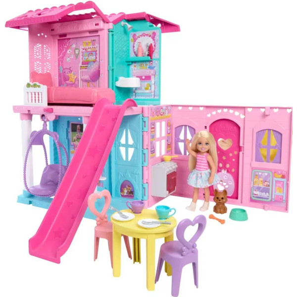 Фото - Ігровий набір Barbie Портативний будиночок з лялькою Челсі (JFW49) Фото - Ігровий набір Barbie Портативний будиночок з лялькою Челсі (JFW49)