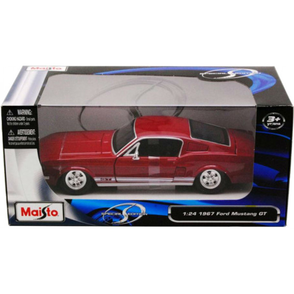 Фото - Колекційна машинка 1:24 Maisto Ford Mustang GT 1967 червоний (31260 red)