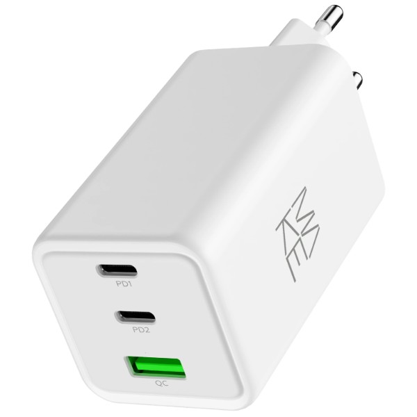 Фото - Мережевий зарядний пристрій MAKE 100W GaN 2xPD + QC3.0 White (MCW-10031GWH)