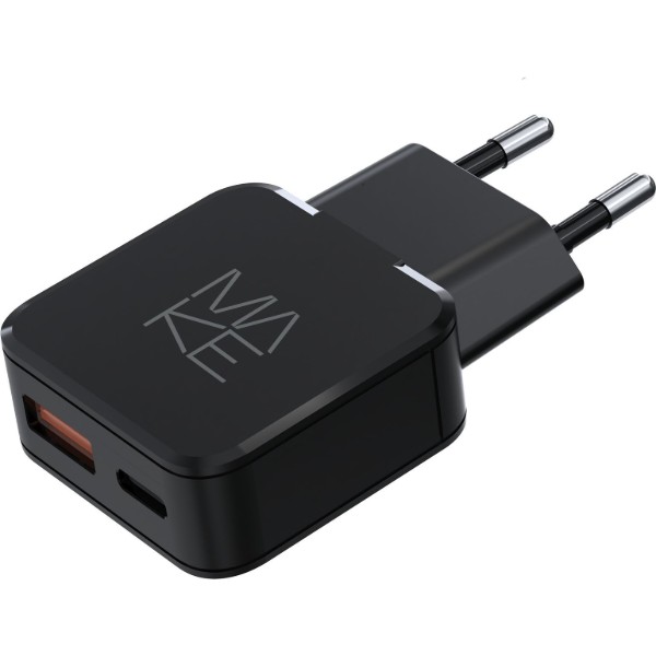 Фото - Мережевий зарядний пристрій MAKE 30W GaN Ultra Slim PD+QC Black (MCW-3022GBK)