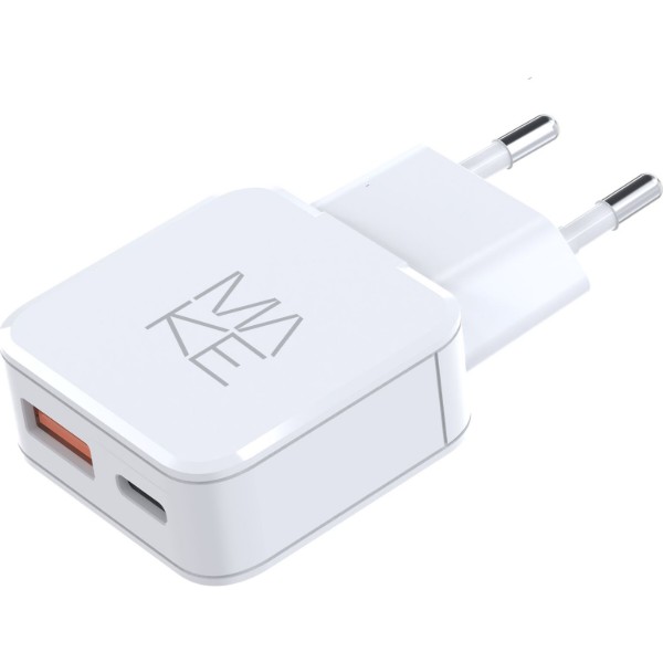 Фото - Мережевий зарядний пристрій MAKE 30W GaN Ultra Slim PD+QC White (MCW-3022GWH)