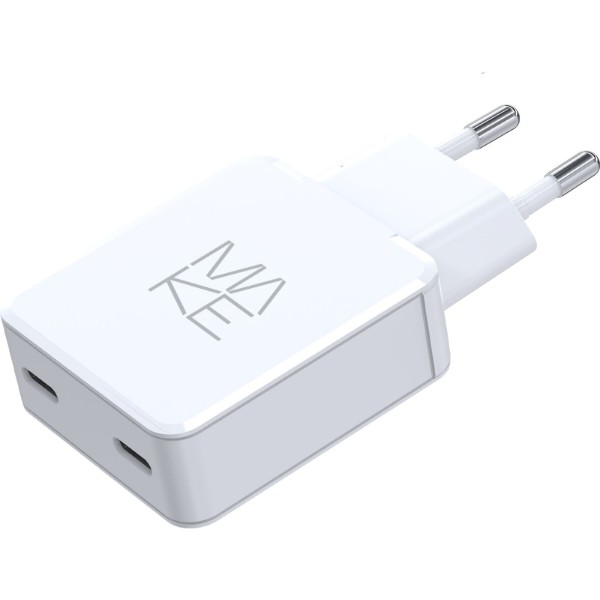 Фото - Мережевий зарядний пристрій MAKE 45W GaN Ultra Slim 2xPD White (MCW-4522GWH)