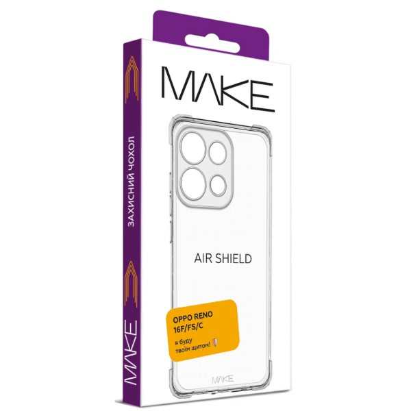 Фото - Чохол для смартфону MAKE AirShield for Oppo Reno16 F/16 FS/16C (MCAS-OR16F/FS/C)