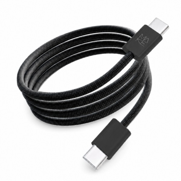Фото - Кабель MAKE Type-C to Type-C PD 65W 1м Nylon Black (MCB-CN1BK) Фото - Кабель MAKE Type-C to Type-C PD 65W 1м Nylon Black (MCB-CN1BK)