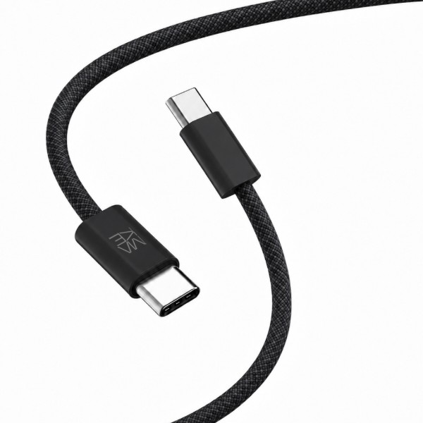 Фото - Кабель MAKE Type-C to Type-C PD 65W 1м Nylon Black (MCB-CN1BK)