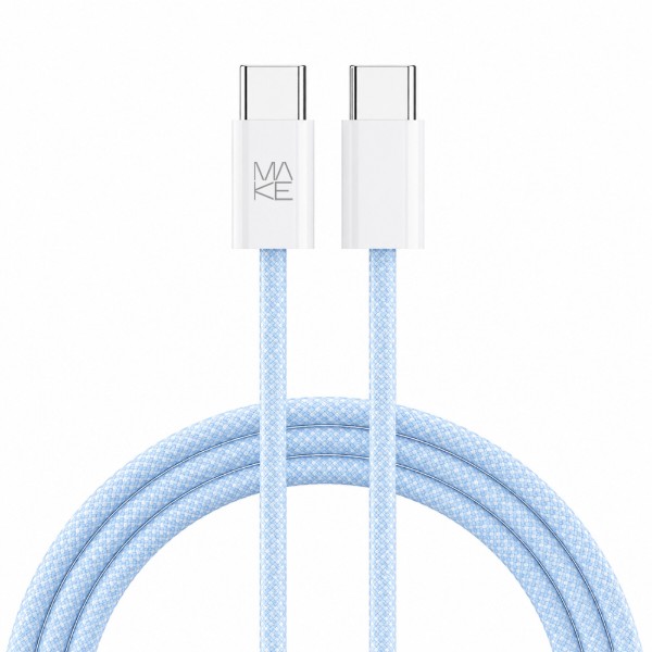 Фото - Кабель MAKE Type-C PD 65W 1m Nylon Blue (MCB-CN1BL)