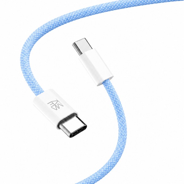 Фото - Кабель MAKE Type-C PD 65W 1m Nylon Blue (MCB-CN1BL)