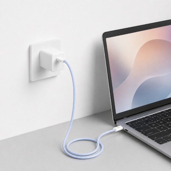 Фото - Кабель MAKE Type-C PD 65W 1m Nylon Blue (MCB-CN1BL)