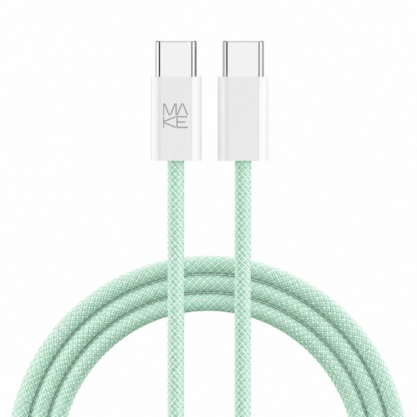 Фото - Кабель MAKE Type-C PD 65W 1m Nylon Green (MCB-CN1GR)