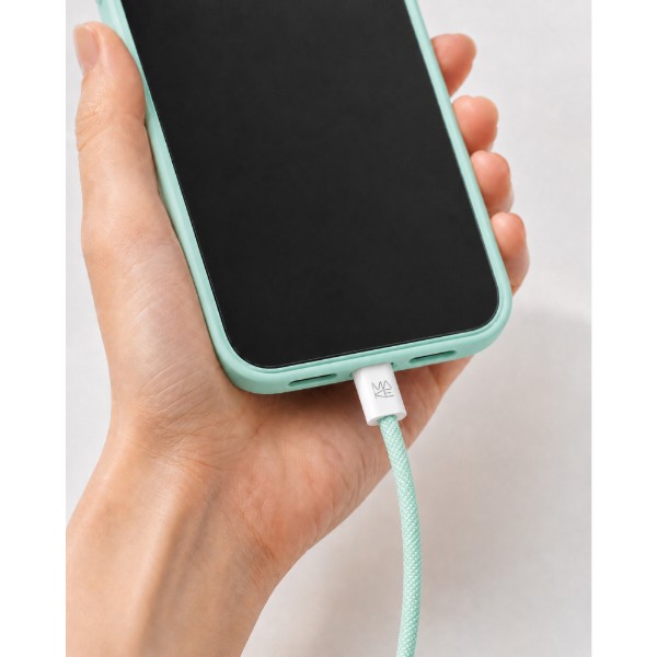 Фото - Кабель MAKE Type-C PD 65W 1m Nylon Green (MCB-CN1GR)
