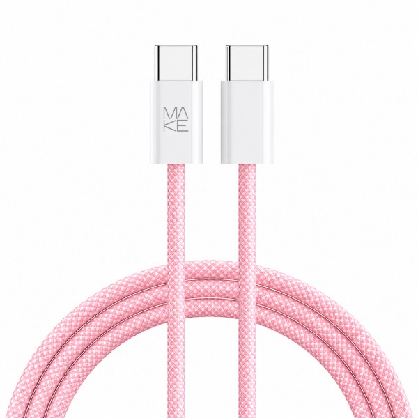 Фото - Кабель MAKE Type-C PD 65W 1m Nylon Pink (MCB-CN1PK)
