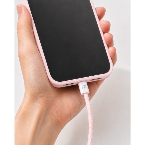 Фото - Кабель MAKE Type-C PD 65W 1m Nylon Pink (MCB-CN1PK)