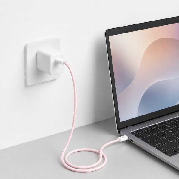 Фото - Кабель MAKE Type-C PD 65W 1m Nylon Pink (MCB-CN1PK)