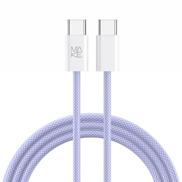 Фото - Кабель MAKE Type-C PD 65W 1m Nylon Purple (MCB-CN1PL)