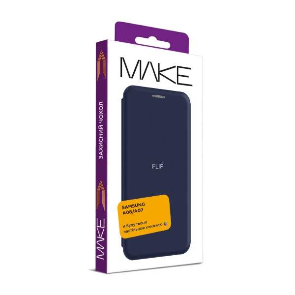 Фото - Чохол для смартфону MAKE Flip for Samsung Galaxy A08/A07, Dark Blue (MCP-SA08/SA07BL)