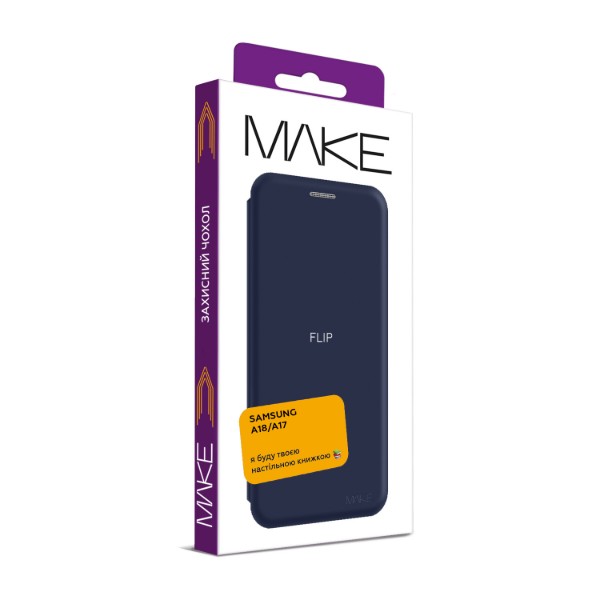 Фото - Чехол для смартфона MAKE Flip for Samsung Galaxy A18/A17, Dark Blue (MCP-SA18/SA17BL)