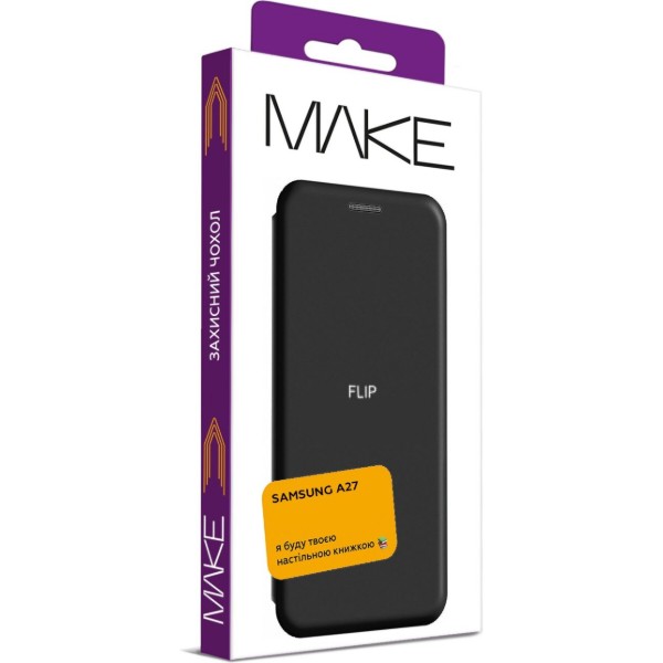 Фото - Чехол для смартфона MAKE Flip for Samsung A27, Black (MCP-SA27BK)