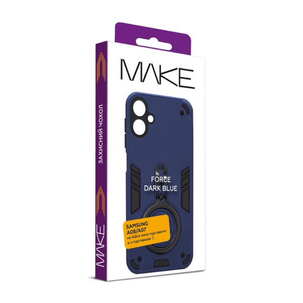 Фото - Чехол для смартфона MAKE Force for Samsung Galaxy A08/A07, Dark Blue (MCRC-SA08/SA07BL)
