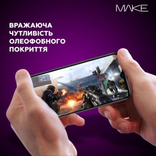 Фото - Защитное стекло для смартфона MAKE Full Cover Full Glue Xiaomi Redmi 12С (MGF-XR12С)