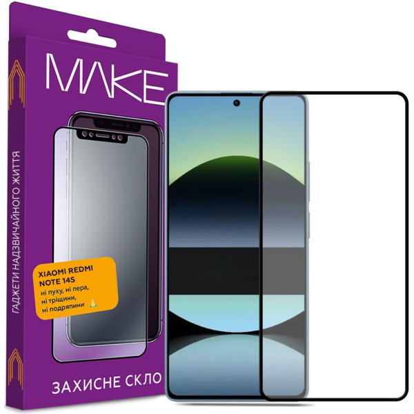 Фото - Защитное стекло для смартфона MAKE Xiaomi Redmi Note 14S (MGF-XRN14S)