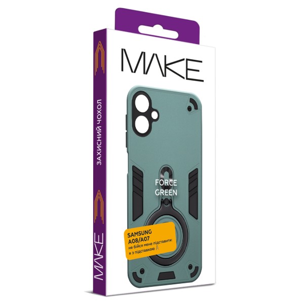 Фото - Чехол для смартфона MAKE Force for Samsung Galaxy A08/A07, Green (MCRC-SA08/SA07GN)