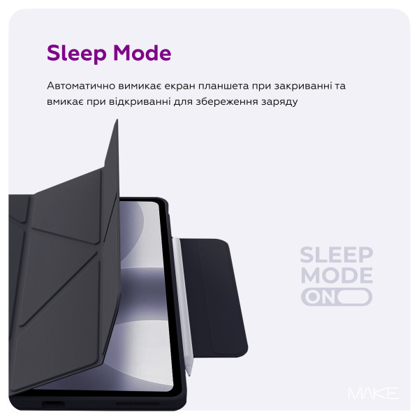 Фото - Чохол для планшета MAKE for Lenovo Idea Tab Origami Pen Black (MTCOP-LITBK)