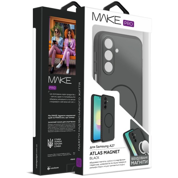 Фото - Чохол для смартфону MAKE Samsung A27 Atlas Magnet Black (MTLSM-SA27BK)