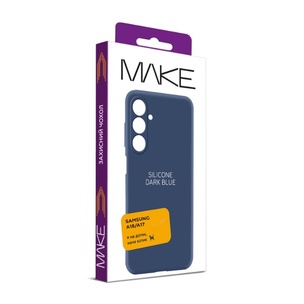 Фото - Чохол для смартфону MAKE Silicone for Samsung Galaxy A18/A17, Dark Blue (MCL-SA18/SA17BL)
