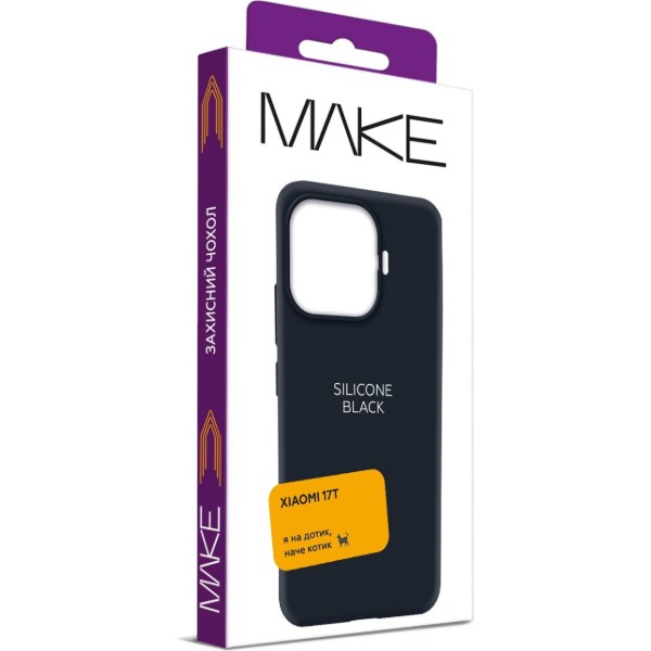 Фото - Чехол для смартфона MAKE Silicone for Xiaomi 17T, Black (MCL-X17TBK)