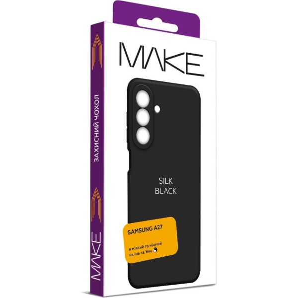 Фото - Чехол для смартфона MAKE Silk for Samsung A27, Black (MCK-SA27BK)