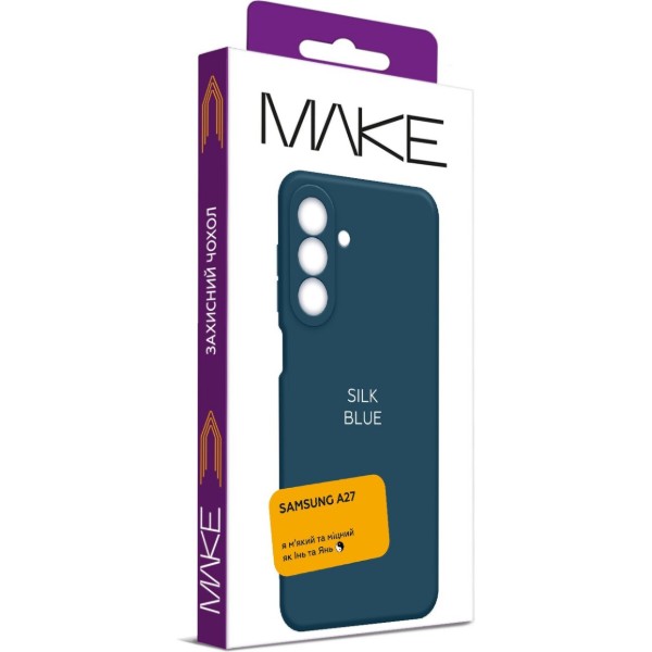 Фото - Чохол для смартфону MAKE Silk for Samsung A27, Blue (MCK-SA27BL)