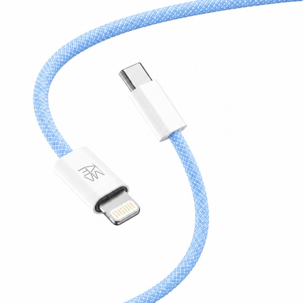 Фото - Кабель MAKE Type-C to Lightning 30W 1м Nylon Blue (MCB-LN1BL)
