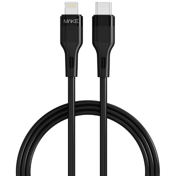 Фото - Кабель MAKE Type-C to Lightning 30W 1м Silicone Black (MCB-LS1BK)